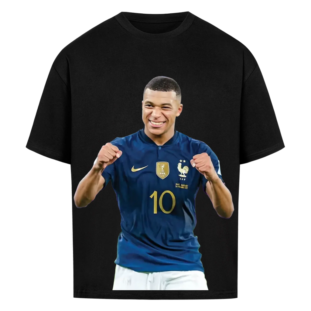 Fußball Fan T-Shirt - Kylian Mbappe – Oversized Shirt für echte Fußballfans