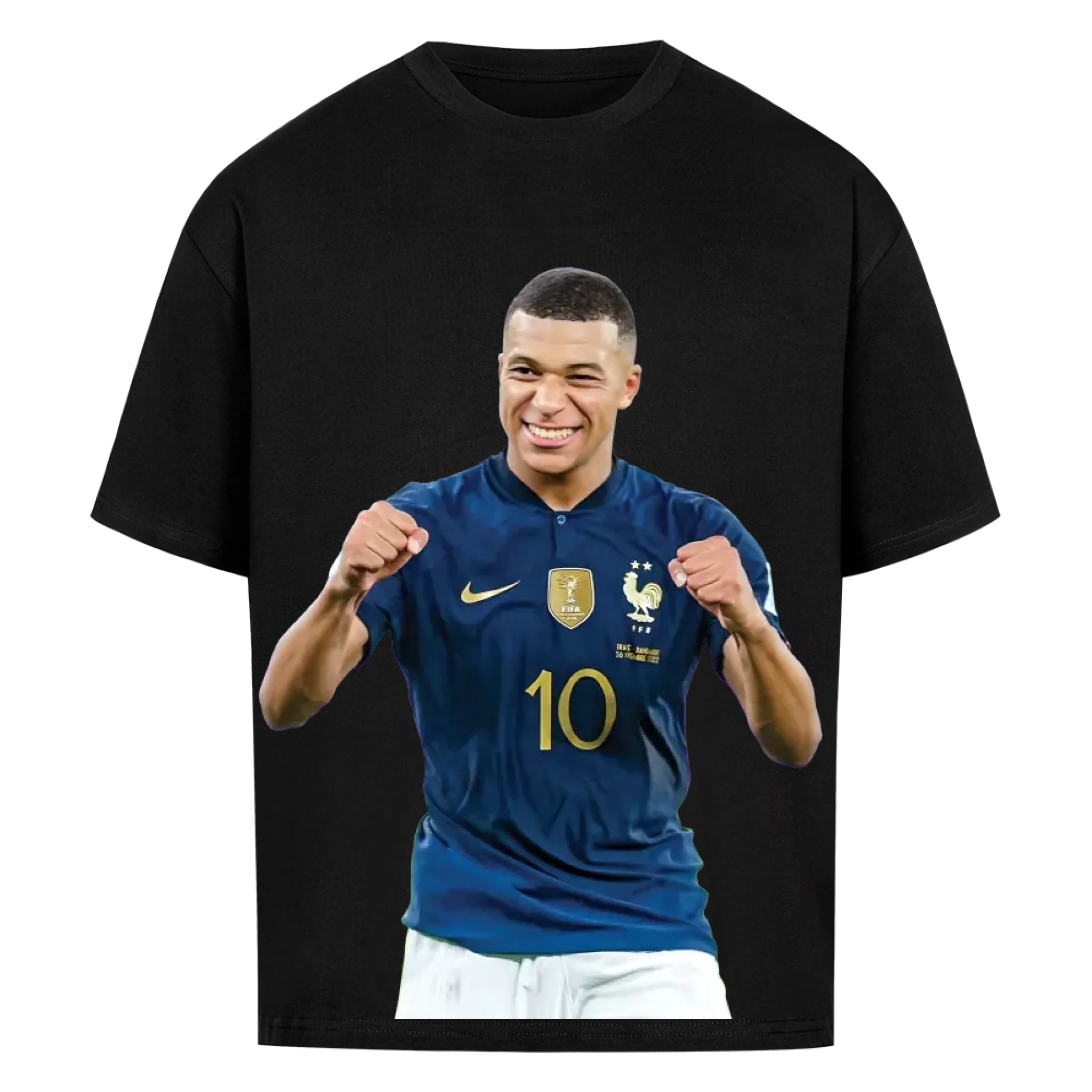 Fußball Fan T-Shirt - Kylian Mbappe – Oversized Shirt für echte Fußballfans